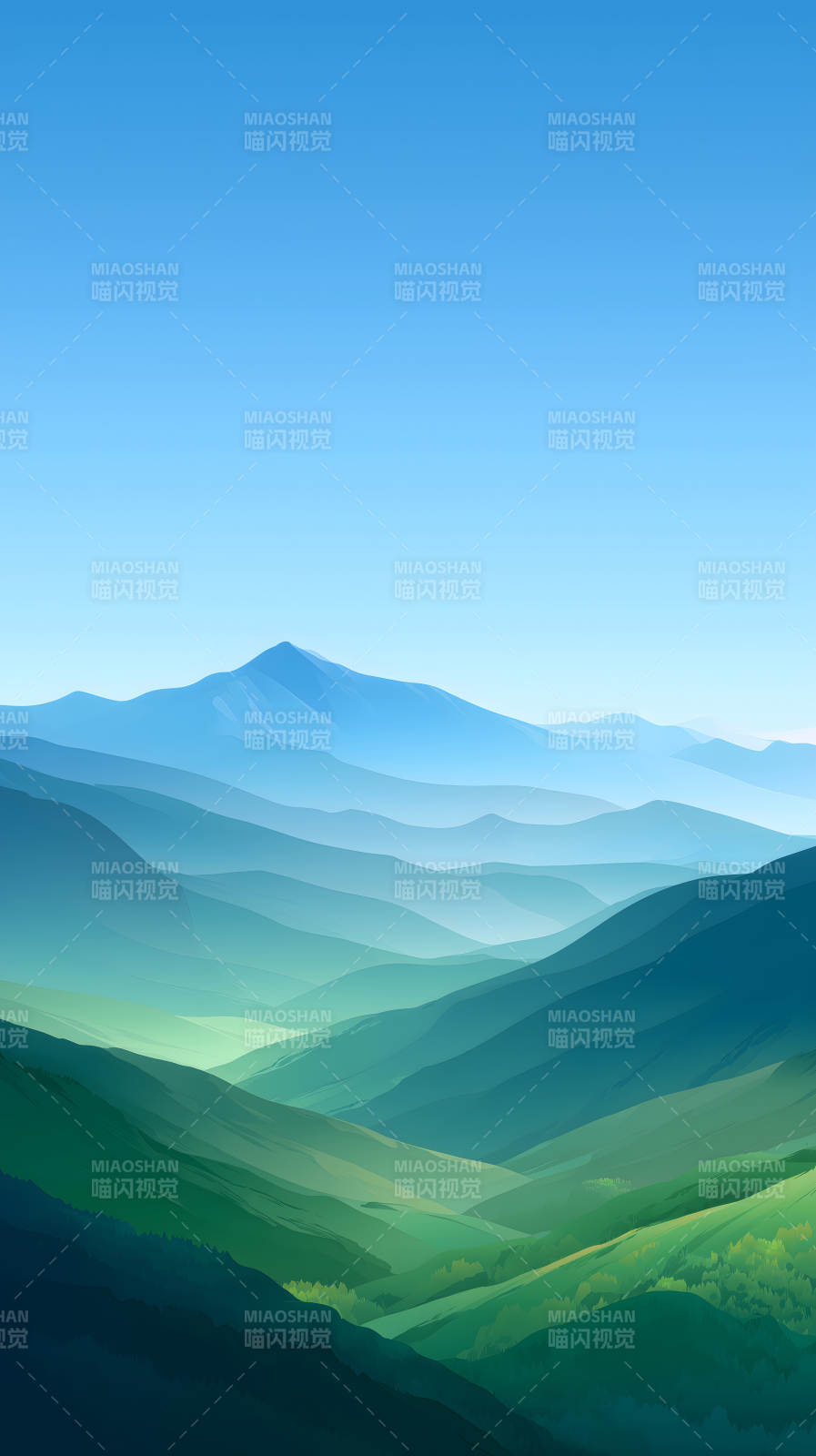 层峦叠嶂风景如画图片