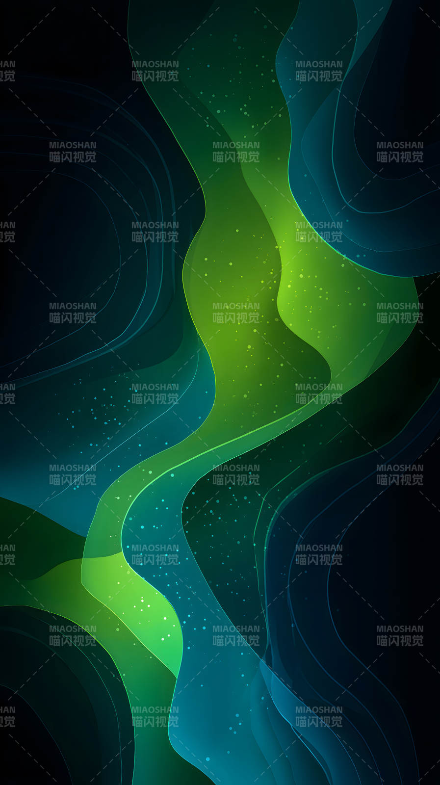 绿蓝线条抽象背景图片