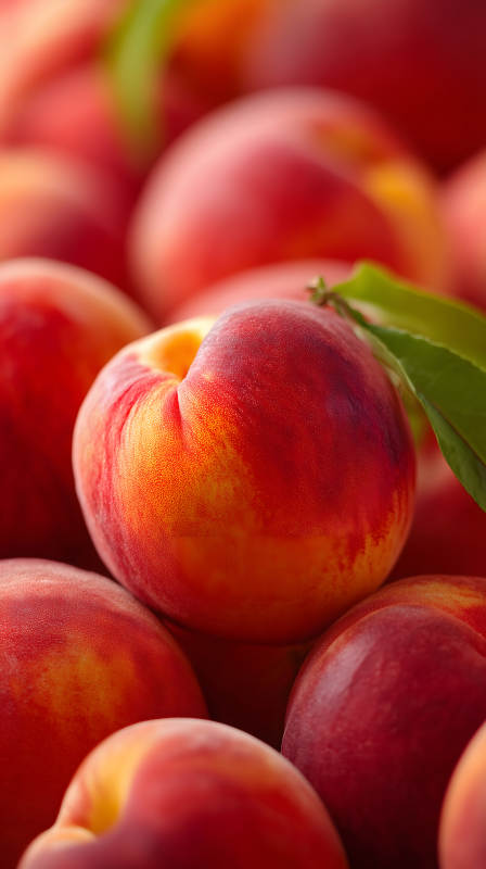 鲜艳的桃子特写图片