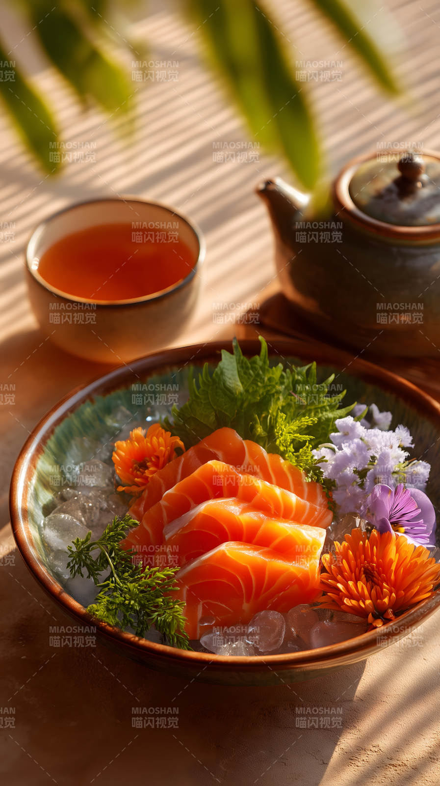 美味三文鱼刺身图片