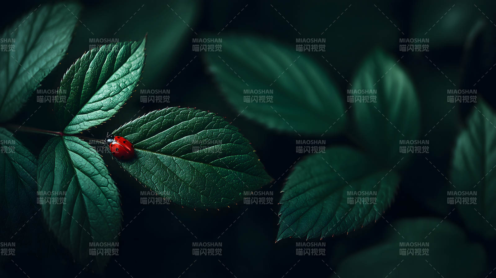 绿叶瓢虫特写图片