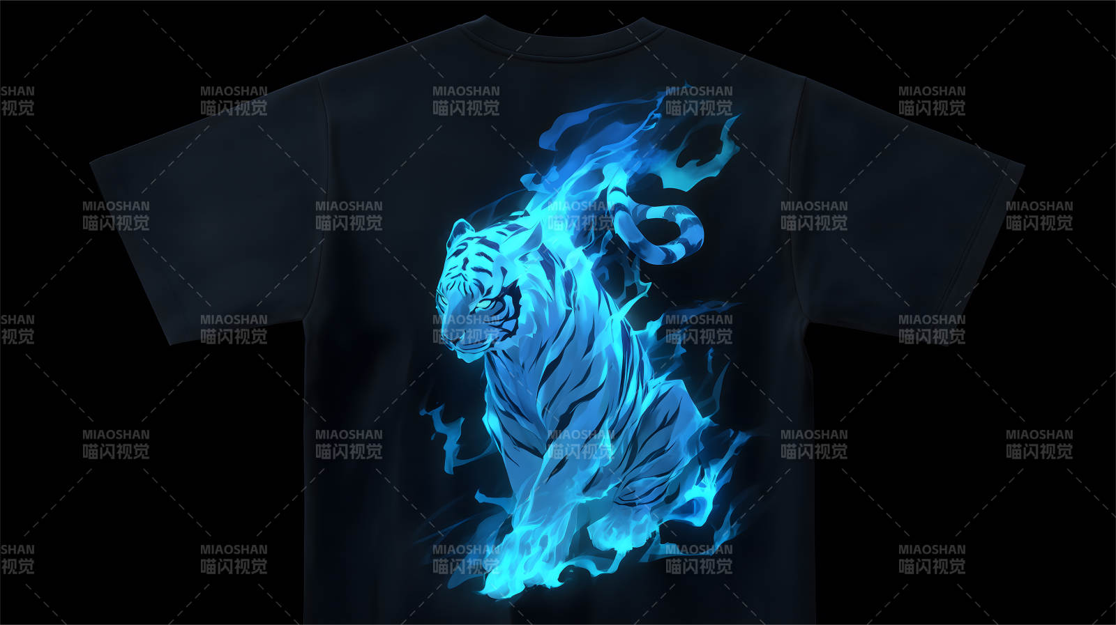 火焰猛虎T恤衫图片