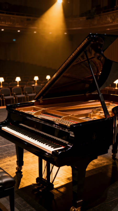 舞台上的斯坦威钢琴图片