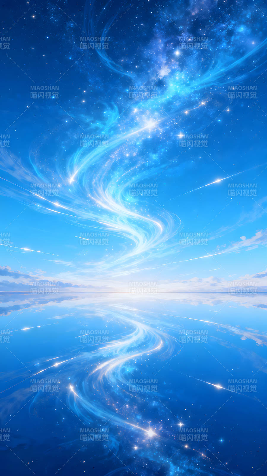 星云流淌在浩瀚的天空图片