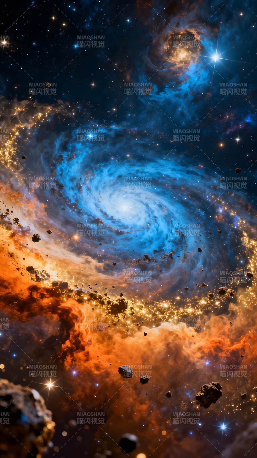 壮丽星云漩涡深邃宇宙奇观图片