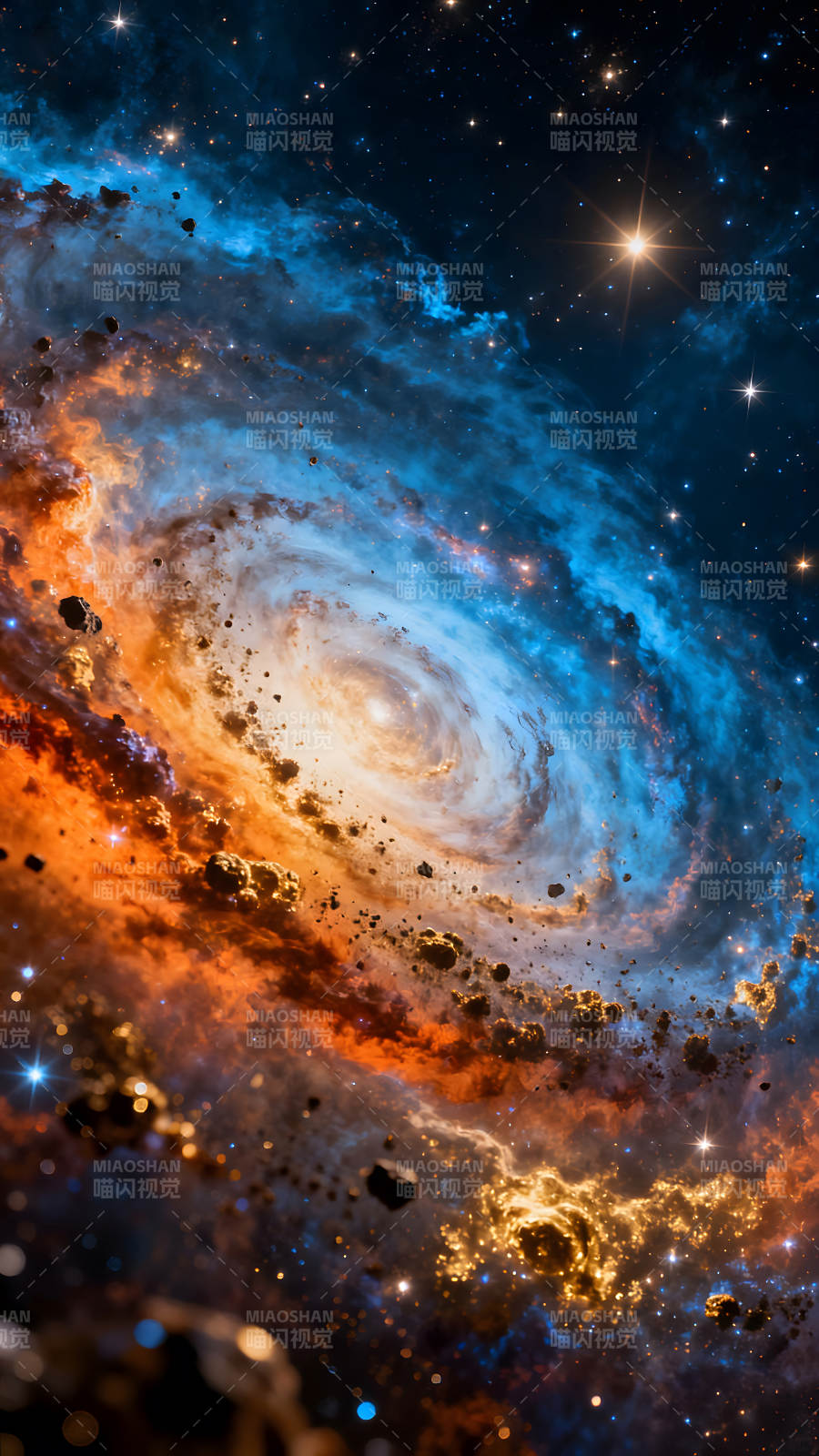 宇宙漩涡星云绚丽景象图片