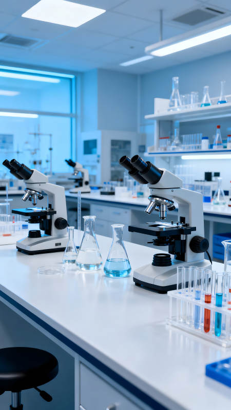 实验室科学仪器研究场景图片