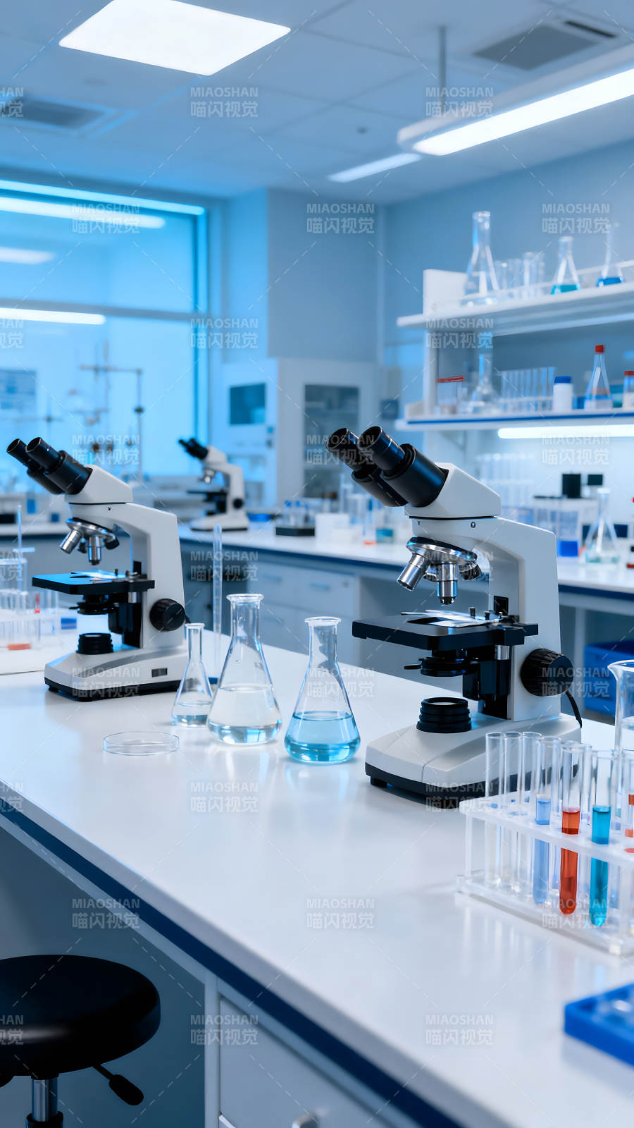 实验室科学仪器研究场景图片