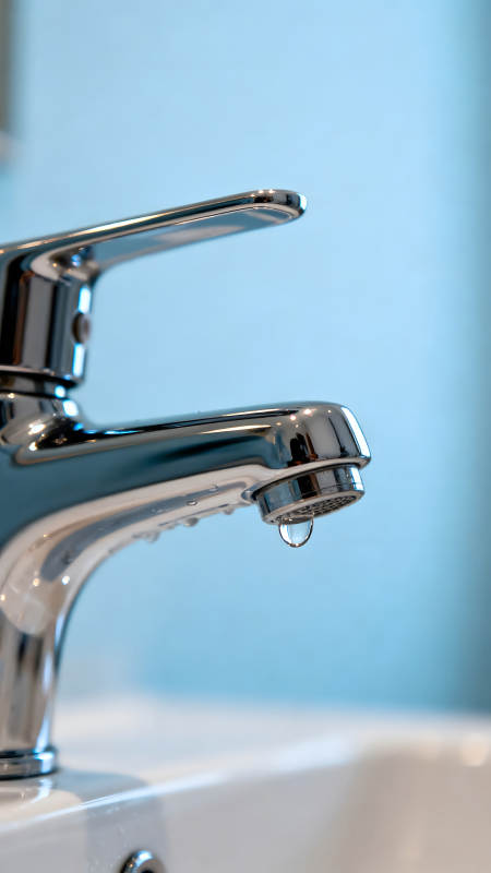 水龙头滴水特写镜头图片