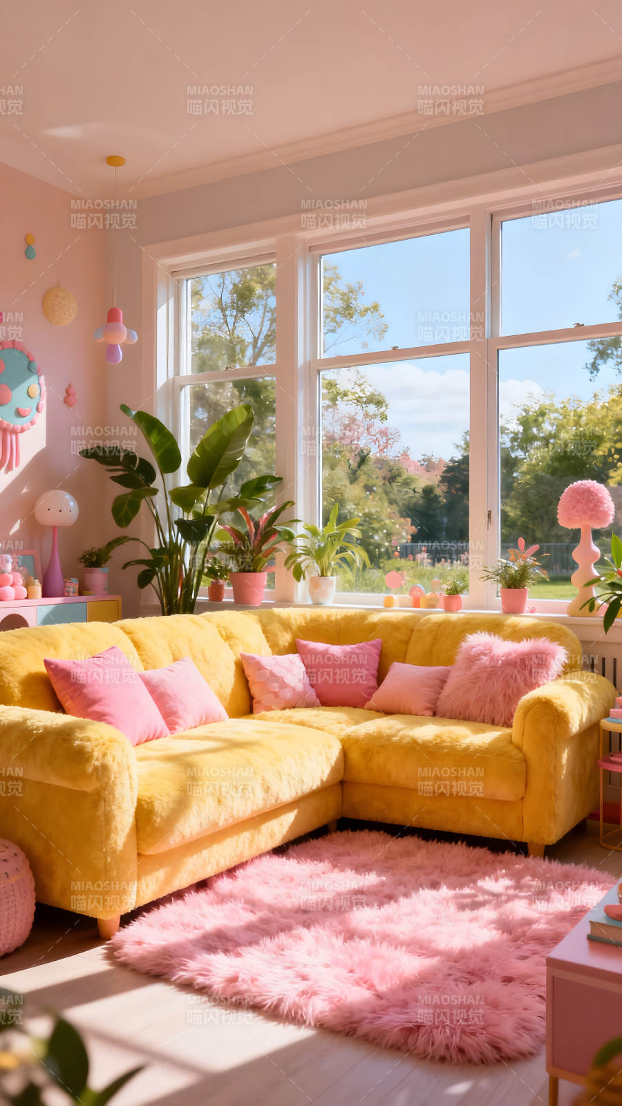 粉色主题房间温馨舒适图片