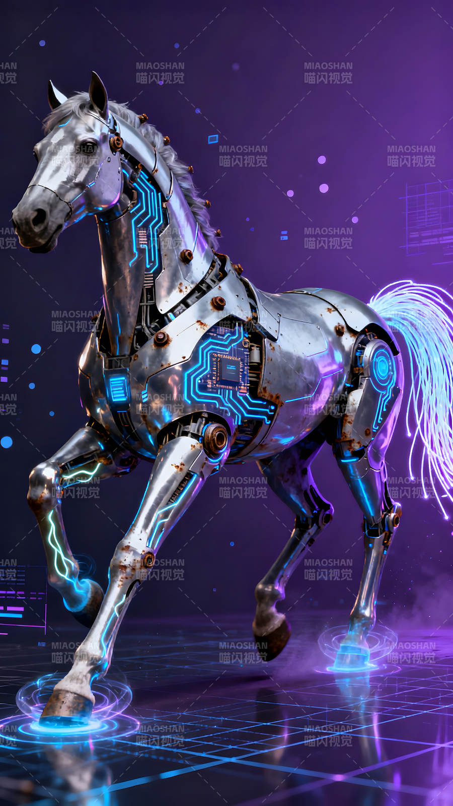 机械战马未来科技风格图片