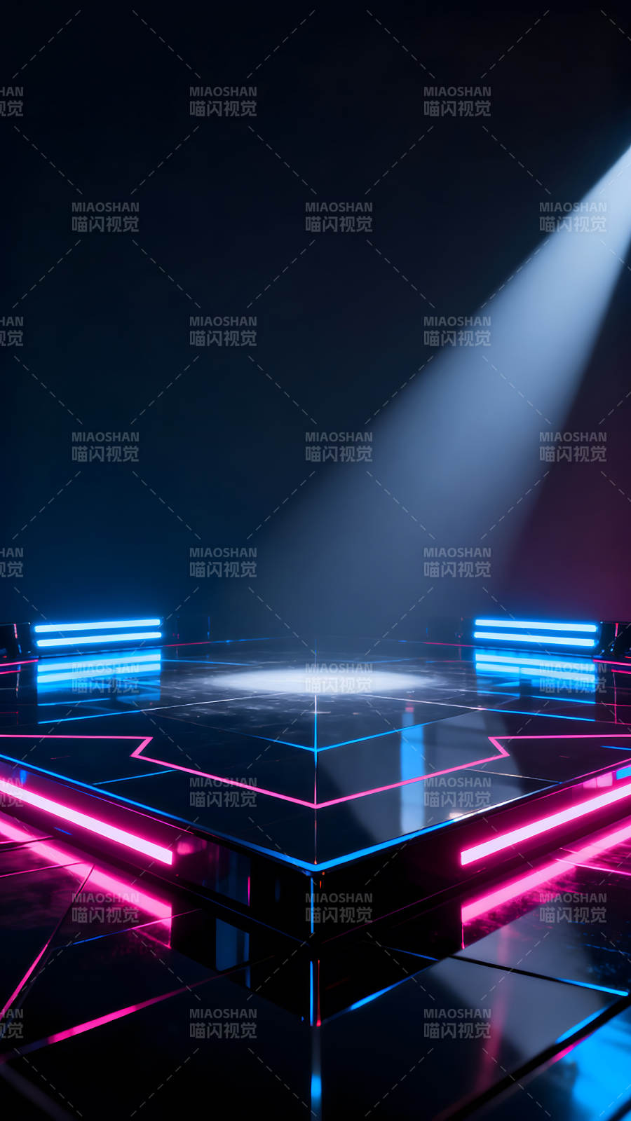 舞台灯光下的未来科技感图片