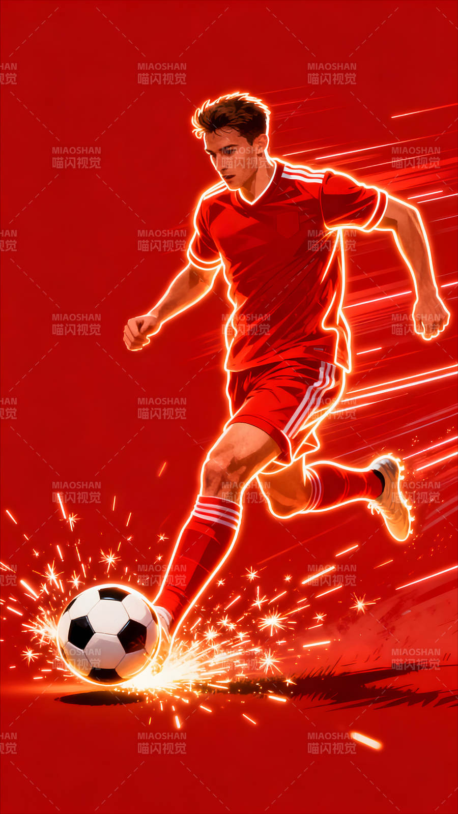 足球运动员踢球的动态图图片