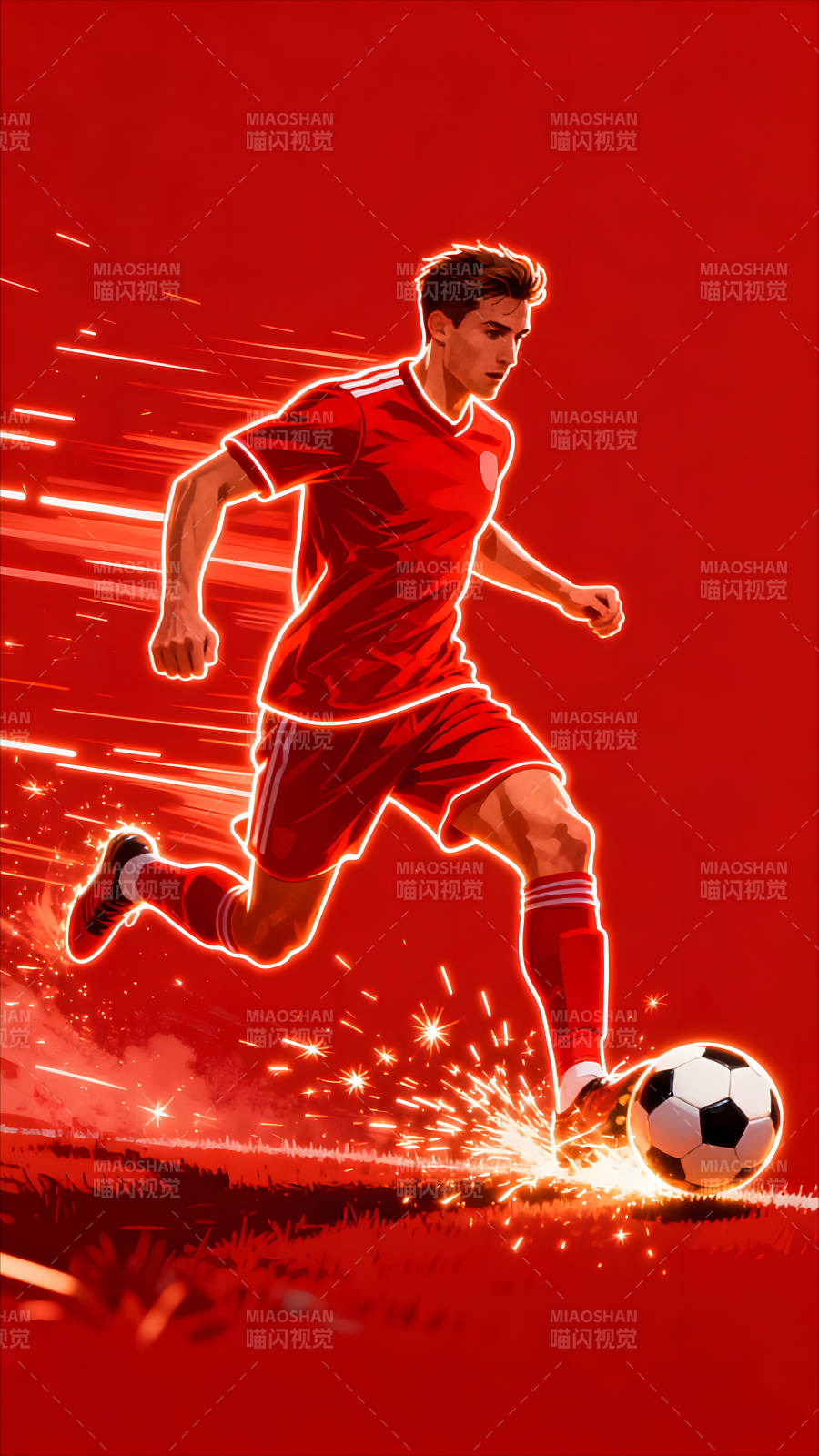 足球运动员踢球的动态图图片
