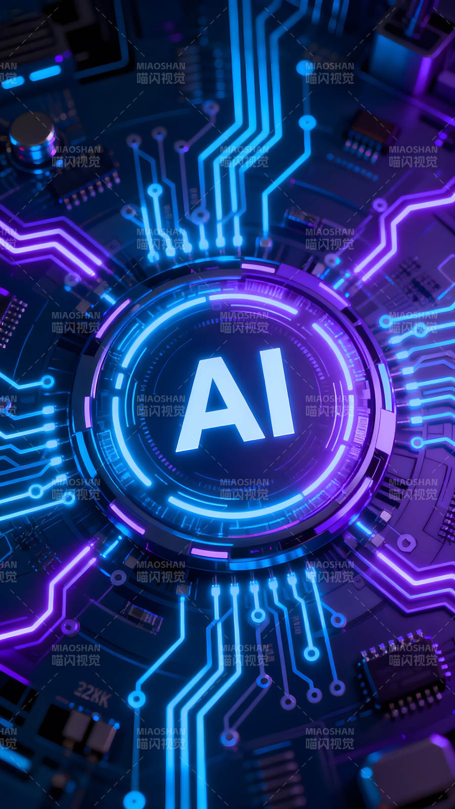 AI芯片电路板设计图片