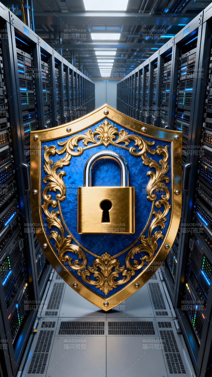 服务器安全保护盾牌图片