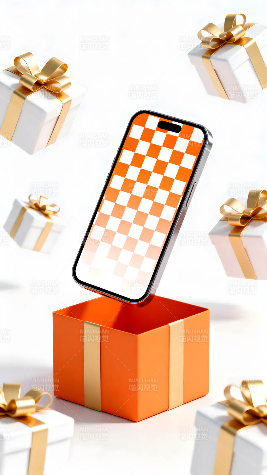 手机礼物盒节日促销惊喜图片