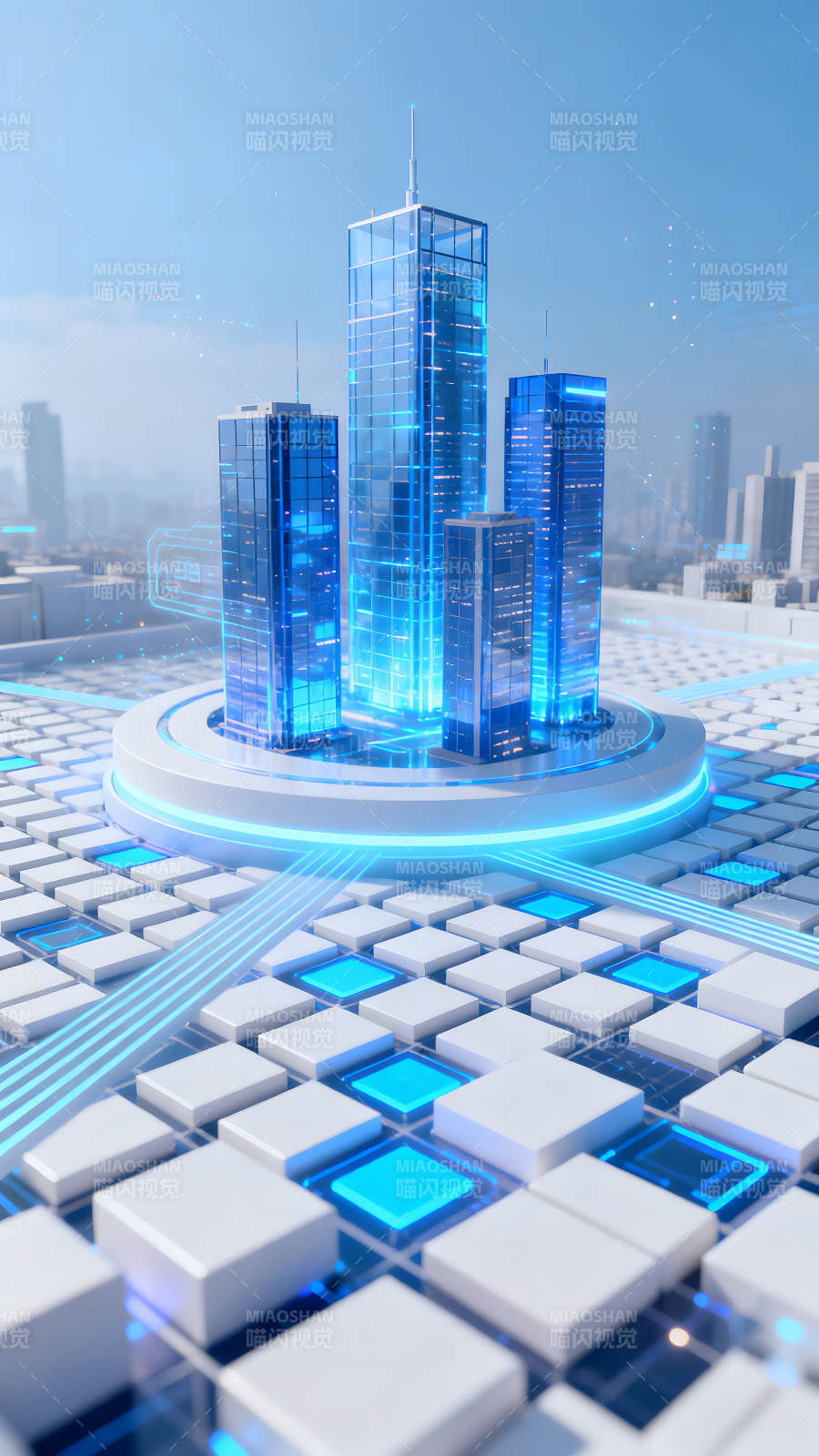 未来城市建筑数字科技图片