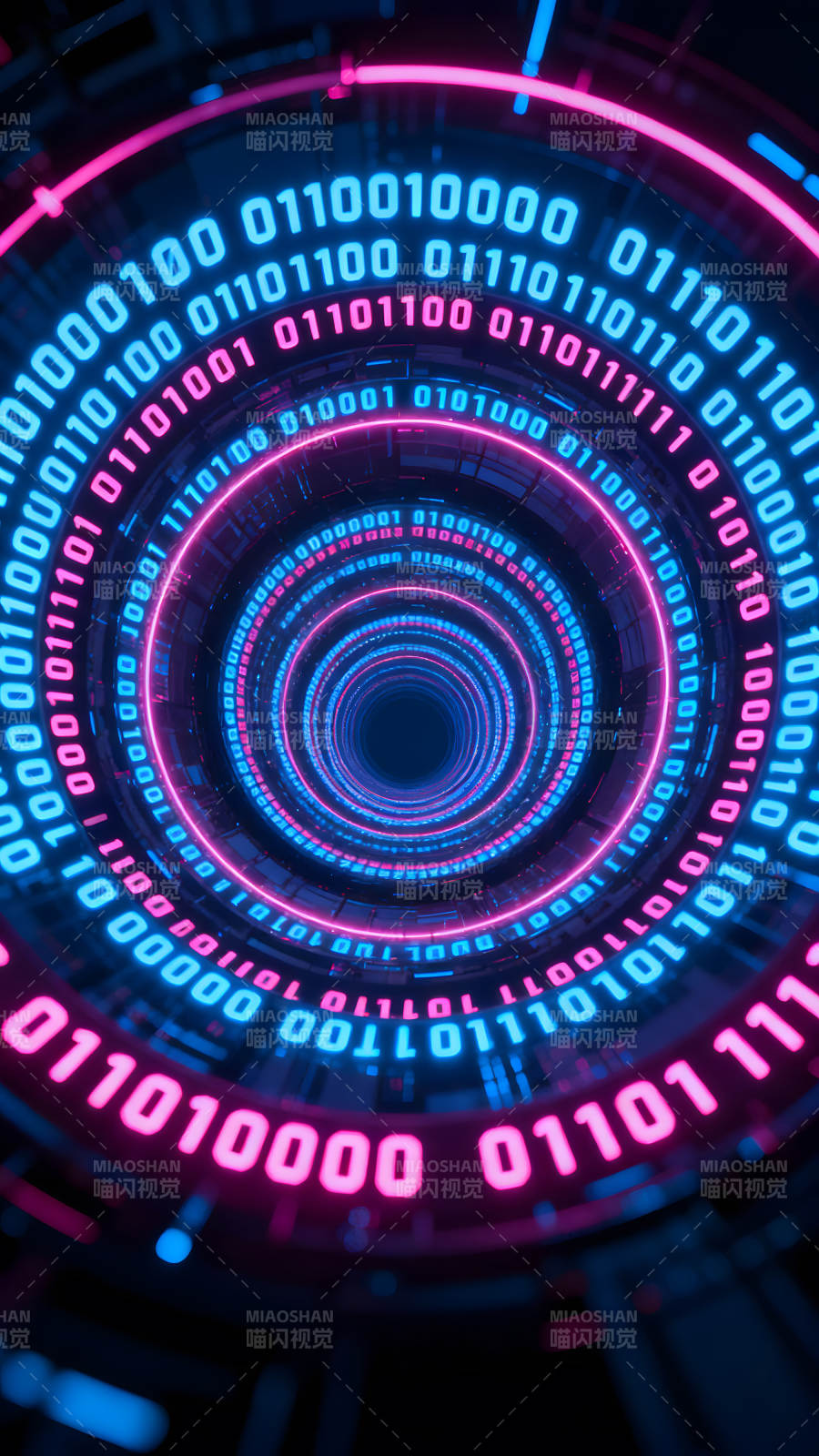 数字隧道科技感十足的抽象图像图片