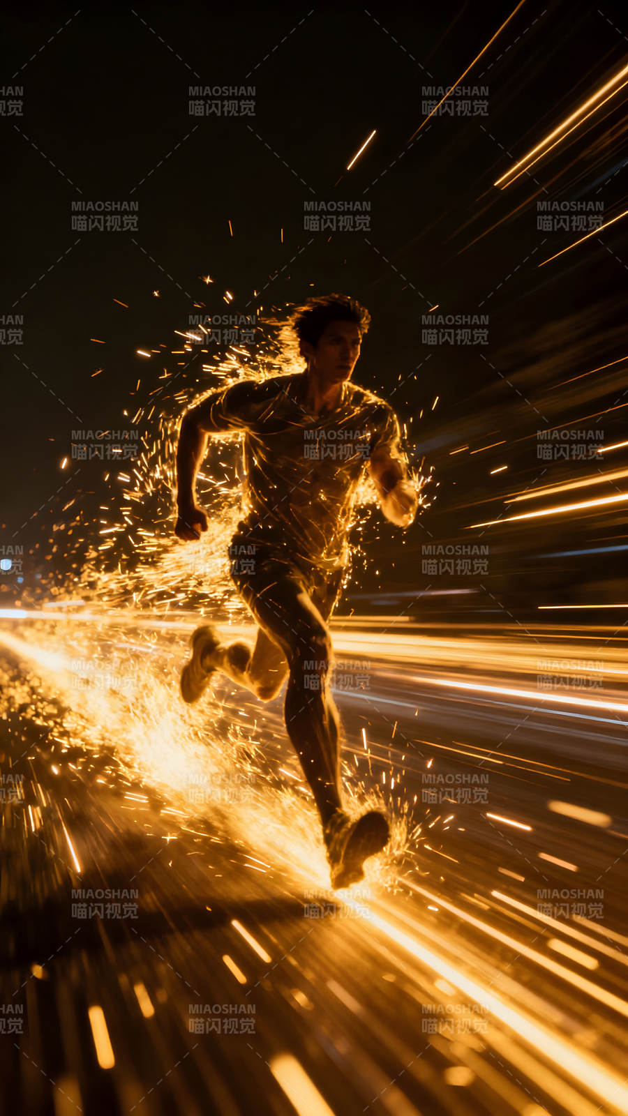 奔跑的火焰人图片