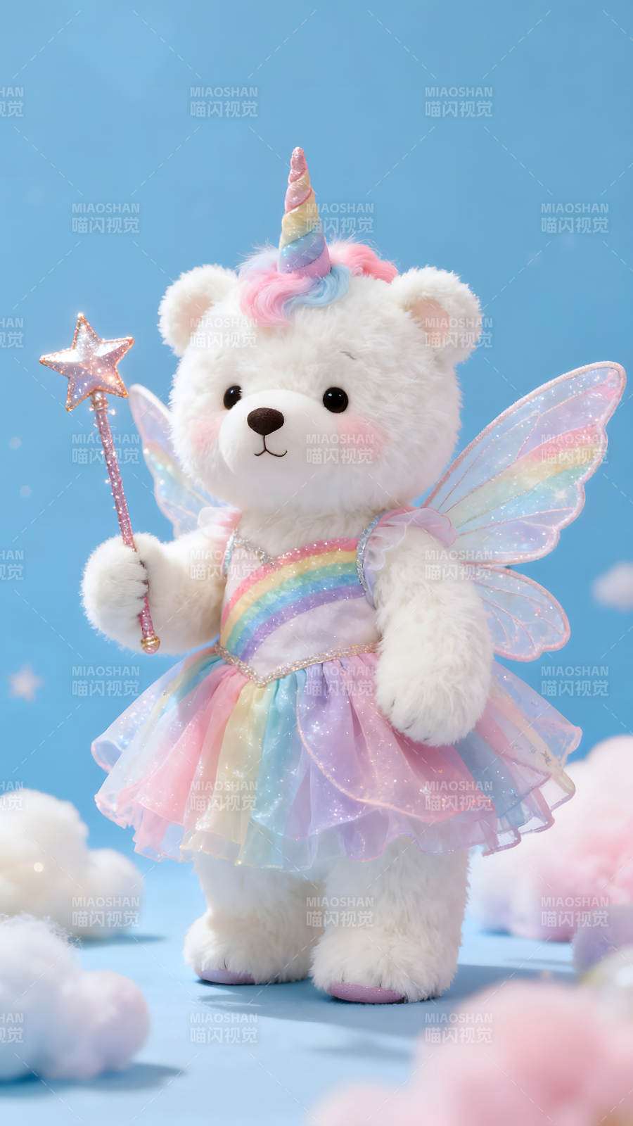 独角兽仙女熊毛绒玩具图片