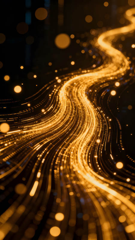 金色光线流动抽象图图片