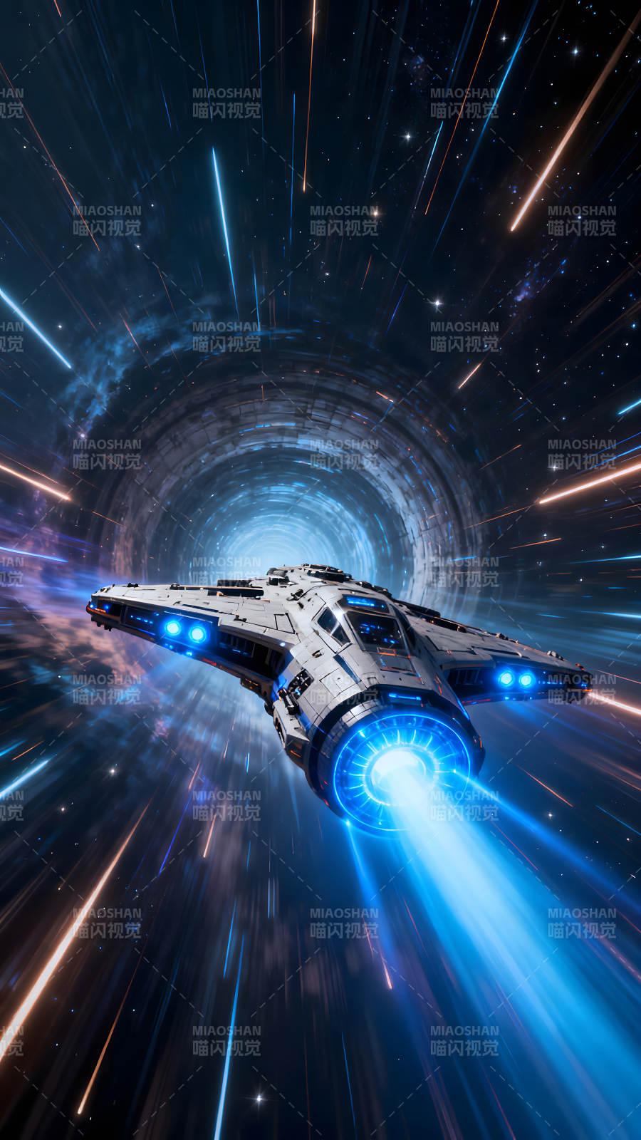 宇宙飞船穿越虫洞图片