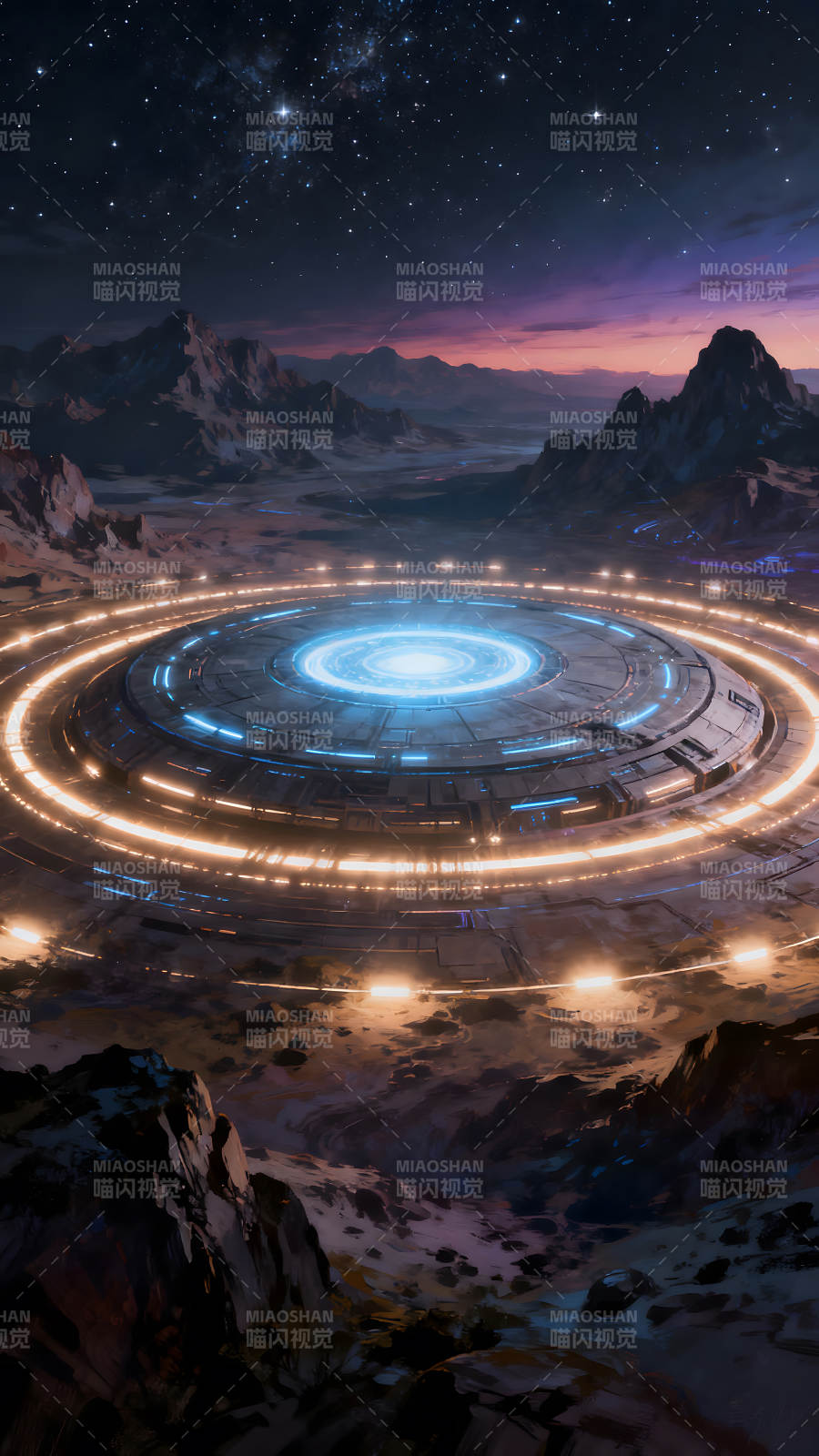 未来科技基地夜景图片