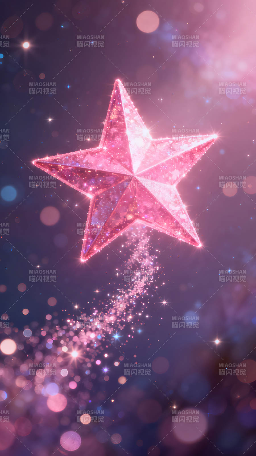 粉色星星梦幻背景图片