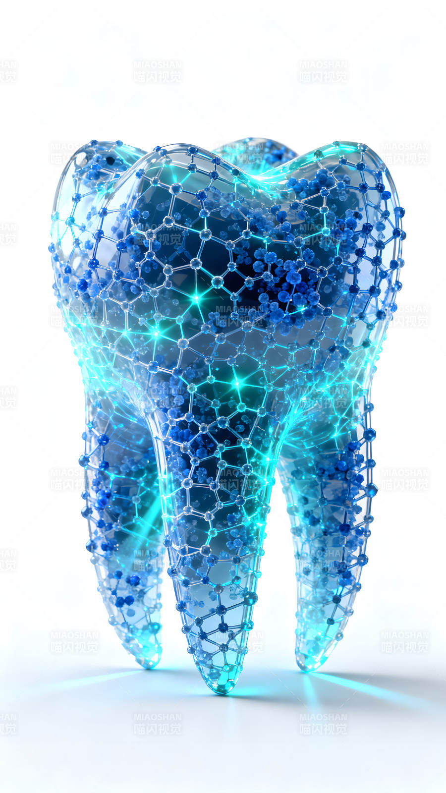 科技感牙齿结构展示图片