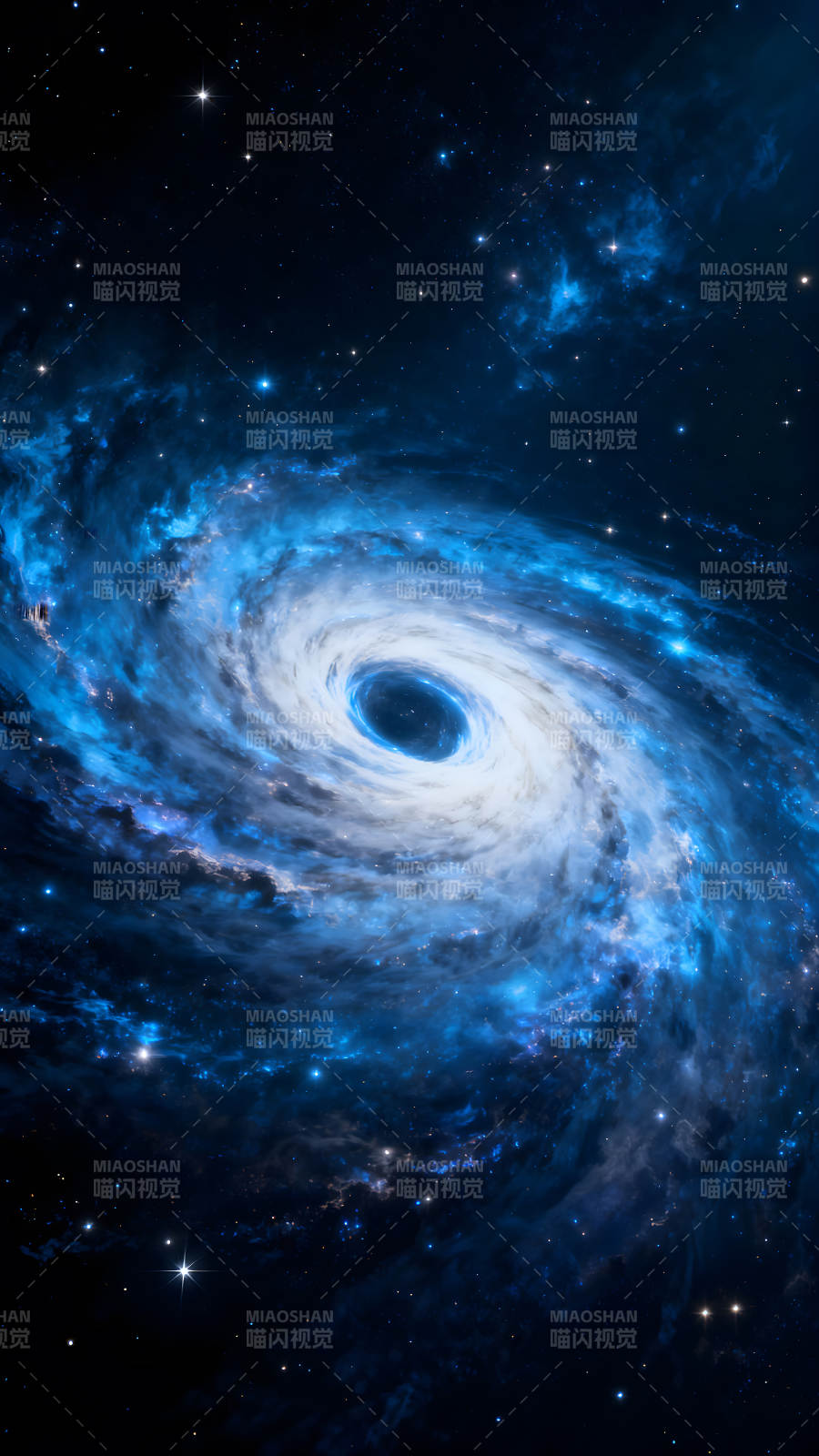星云漩涡蓝光宇宙图图片