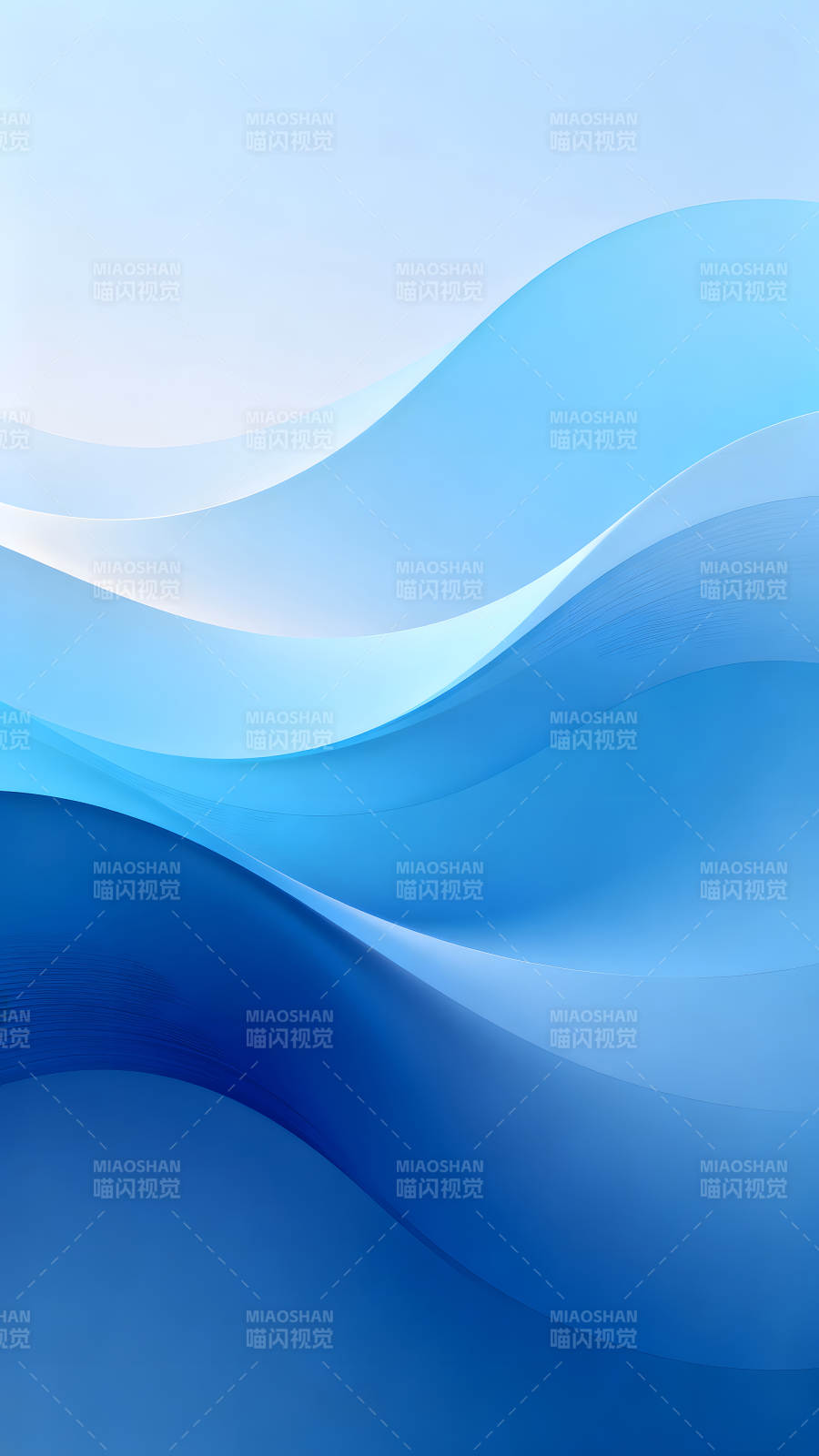 蓝色的波浪形抽象背景图片