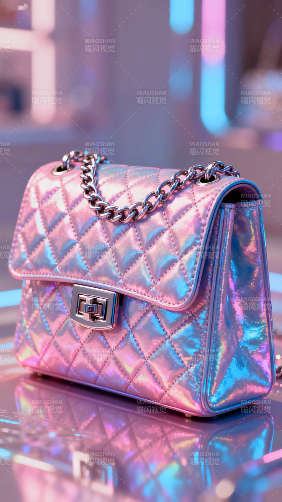粉色包包闪耀光芒图片