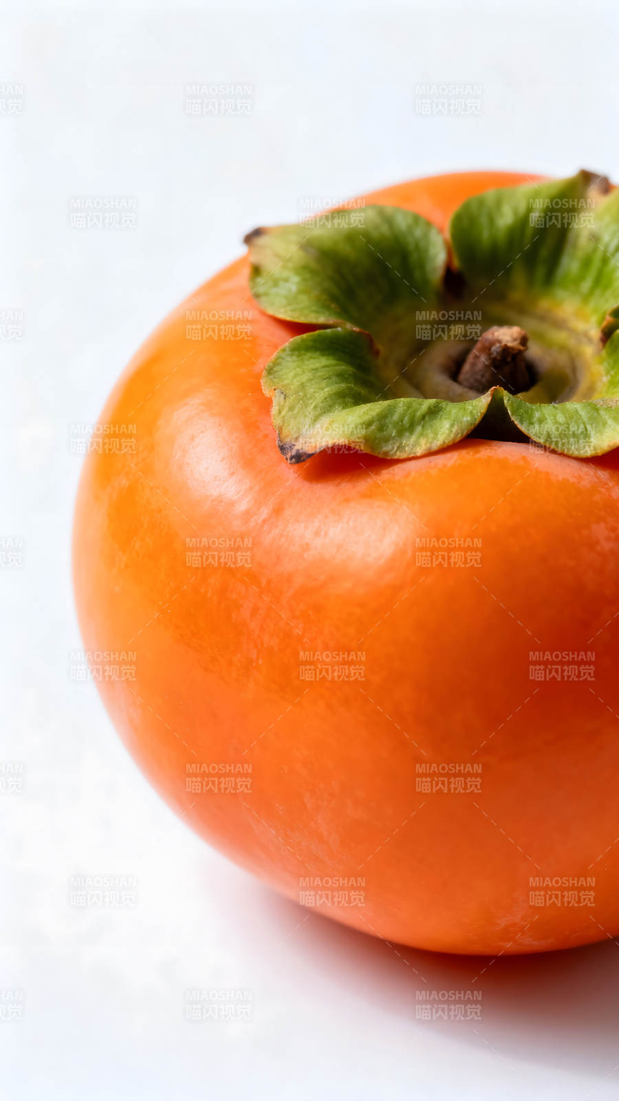 柿子特写图片橙色光滑质感鲜艳明亮图片