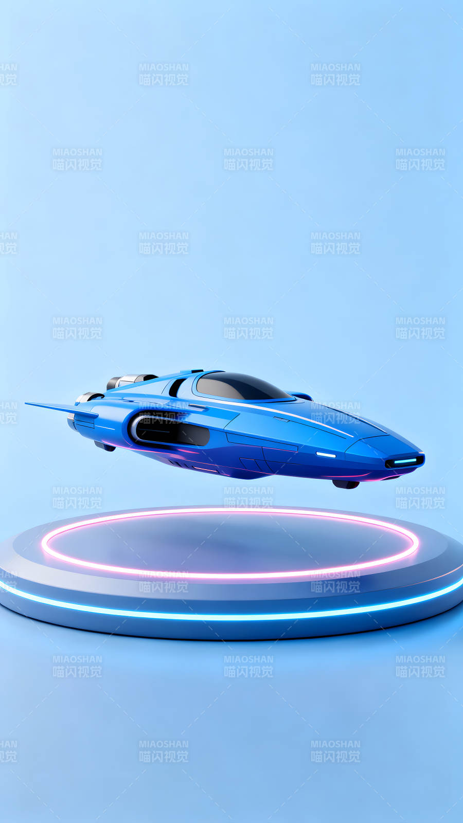 未来风格悬浮飞车图片