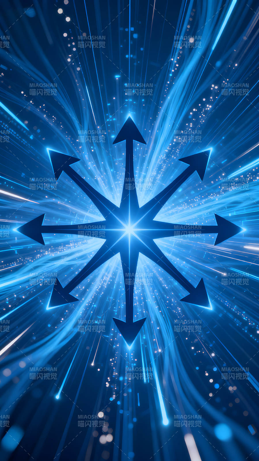 蓝光箭头图像展现方向感图片
