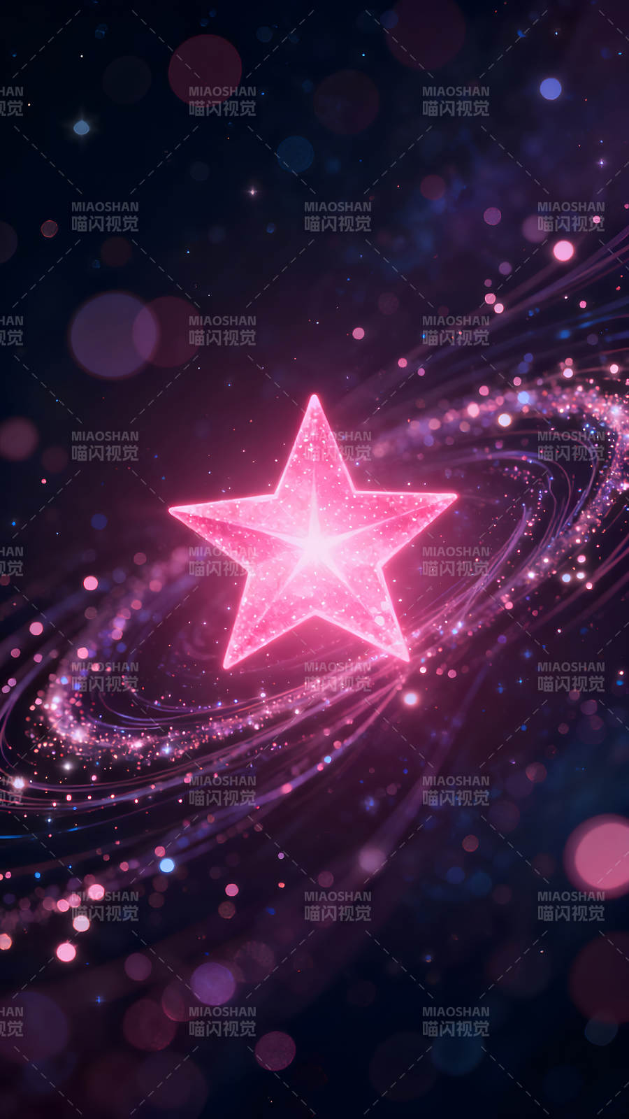 粉色星光璀璨的宇宙图片