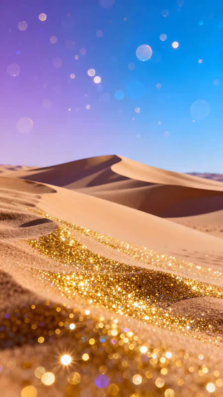 沙漠金色梦幻场景图片