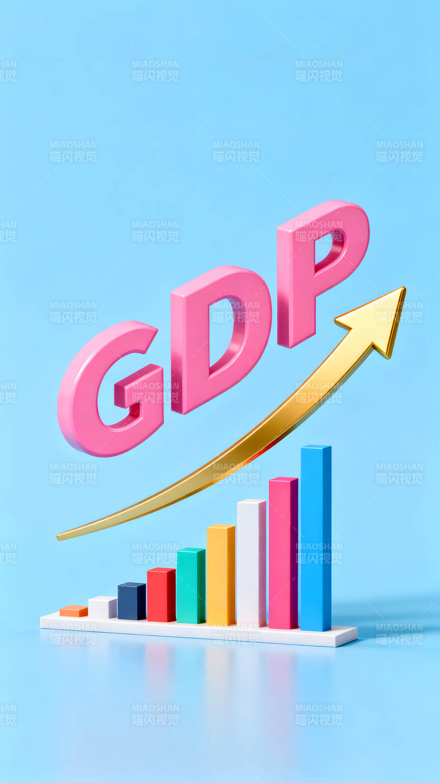GDP增长示意图图片