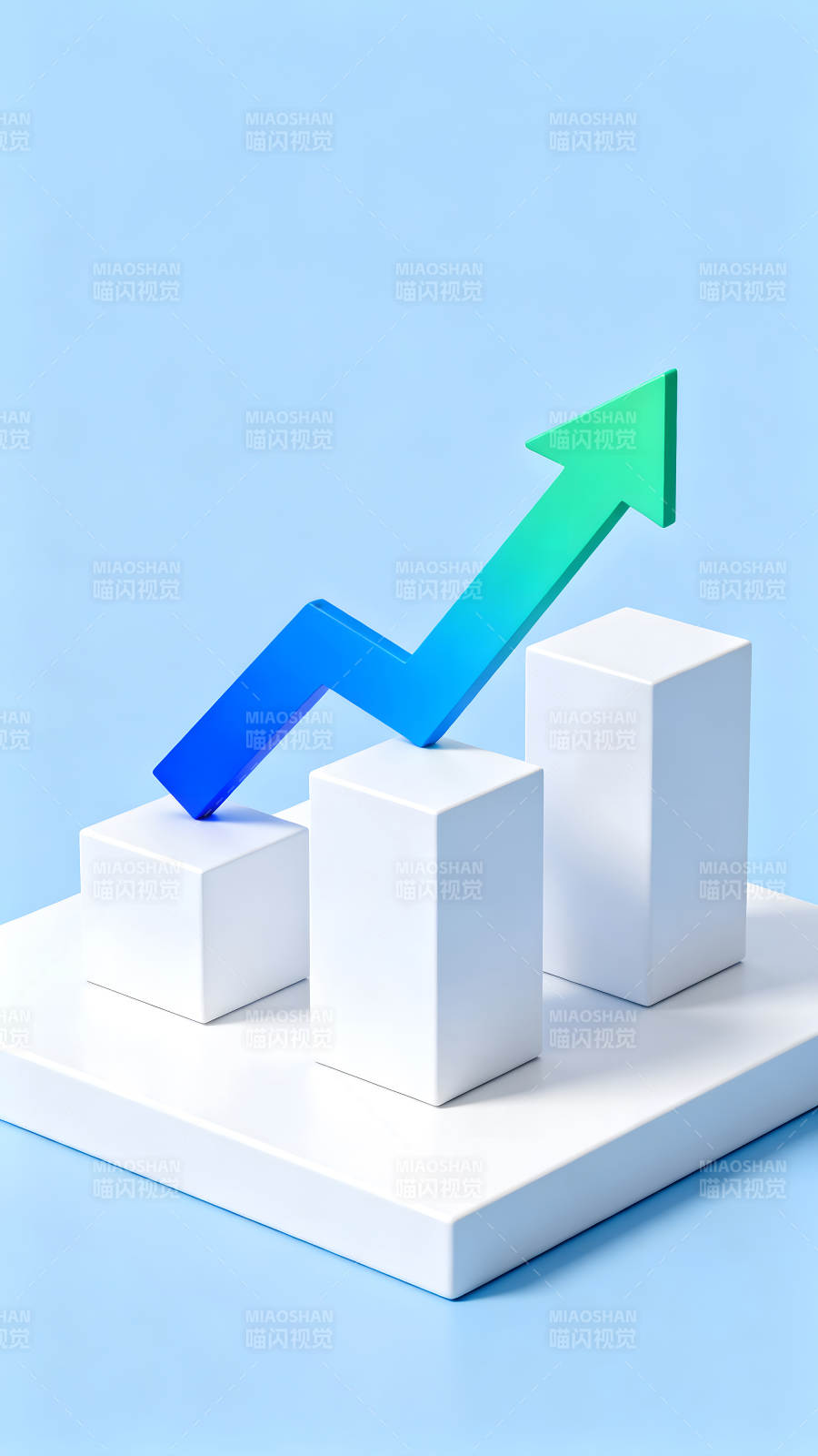 增长趋势示意图抽象概念图片