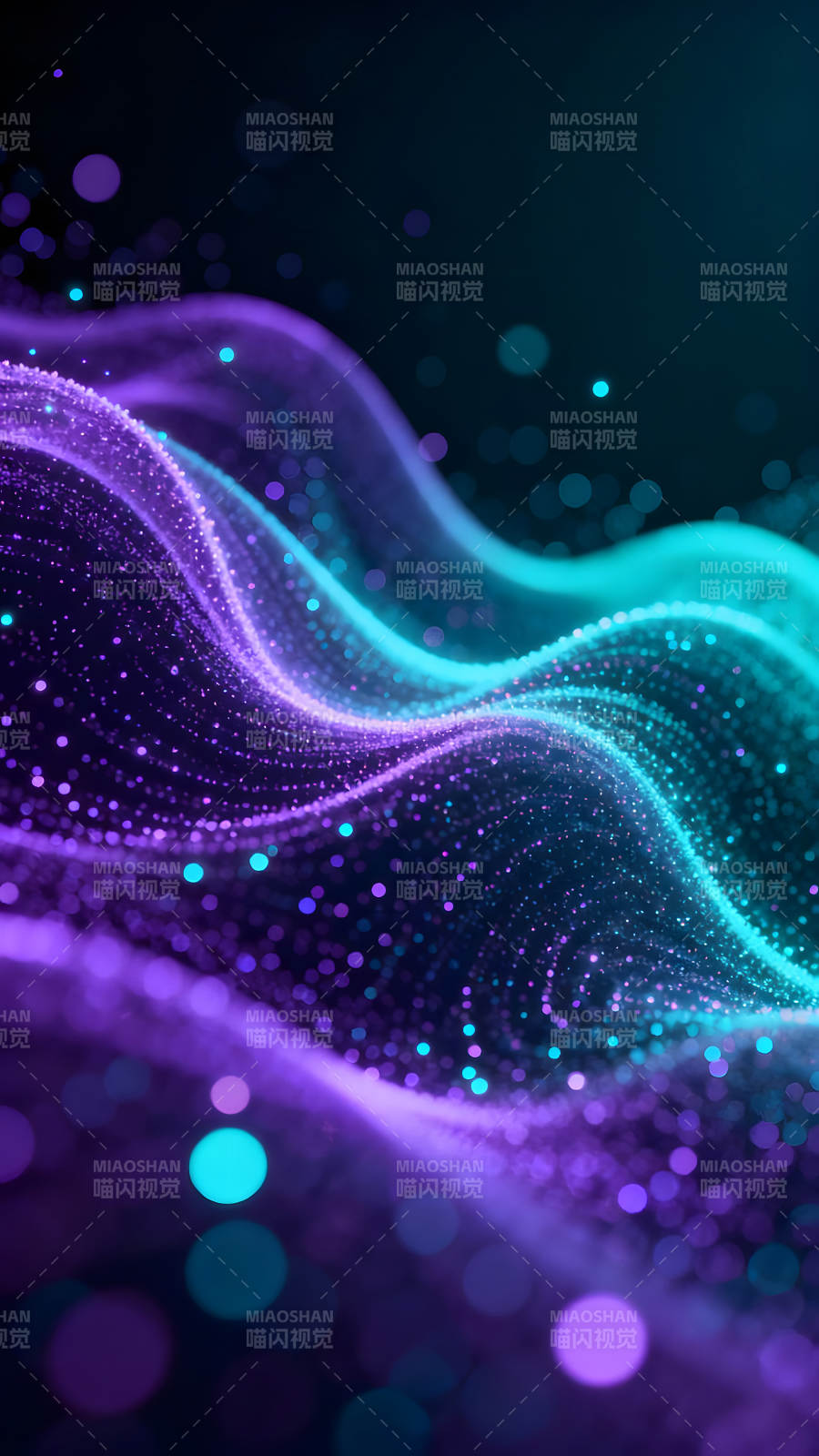 抽象光点波浪流动背景图片
