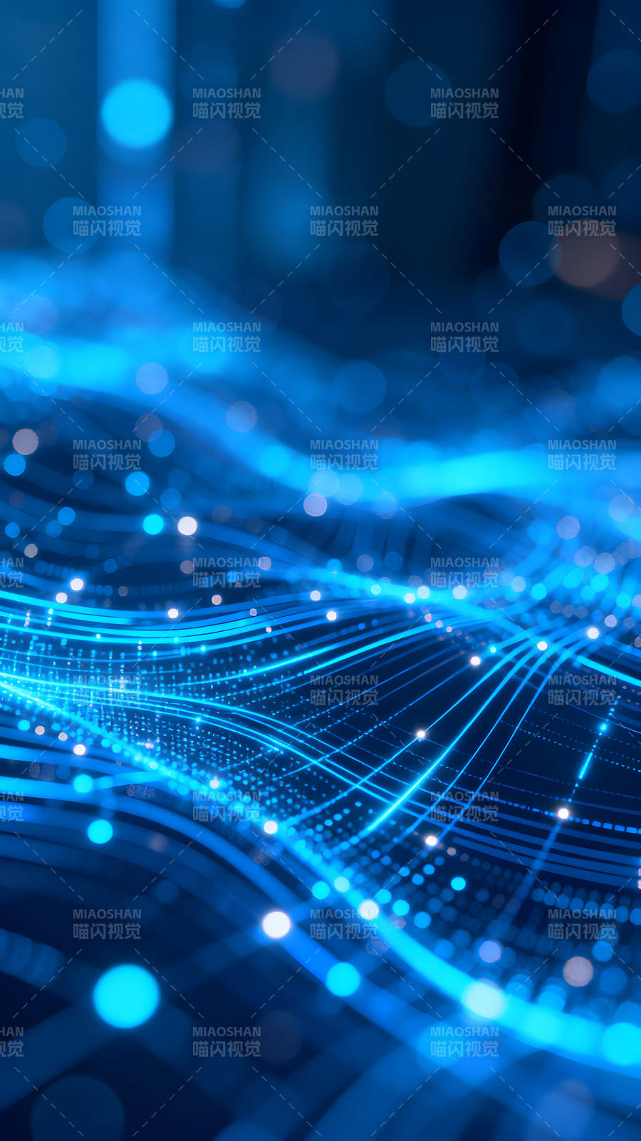 蓝色光线交织抽象背景图片