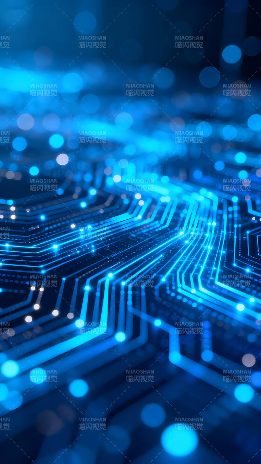 电路板抽象蓝色科技感图片