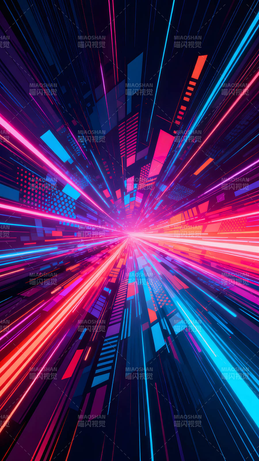 光线穿梭城市之间图片