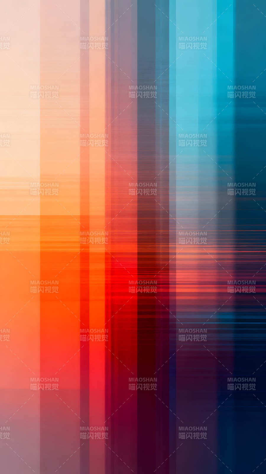 彩色条纹抽象艺术作品色彩丰富对比强烈图片