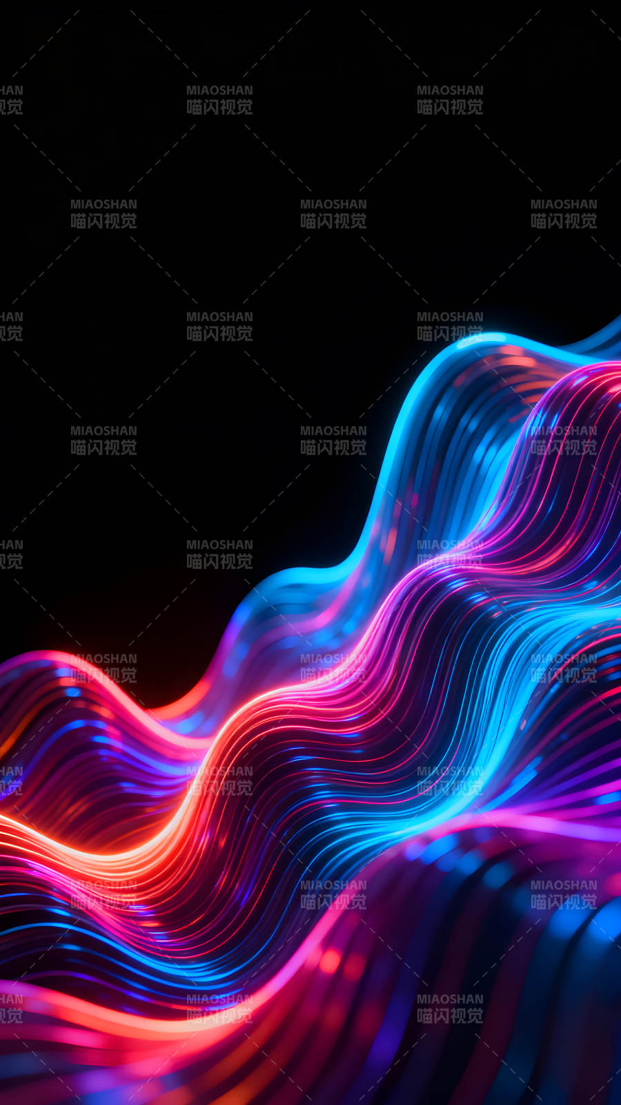 霓虹光线流动抽象科技感图片