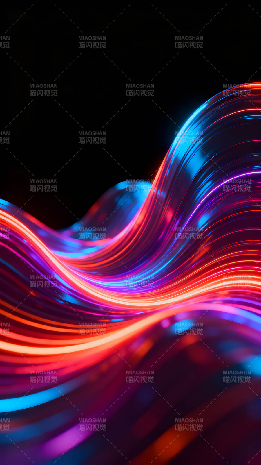 霓虹光线流动抽象背景图片