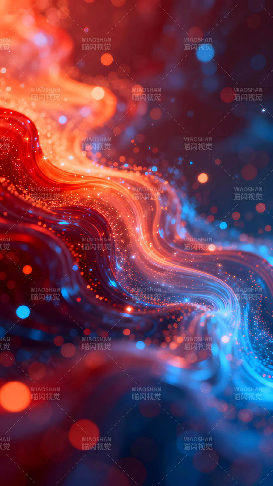 火焰和冰霜抽象艺术流光溢彩图片