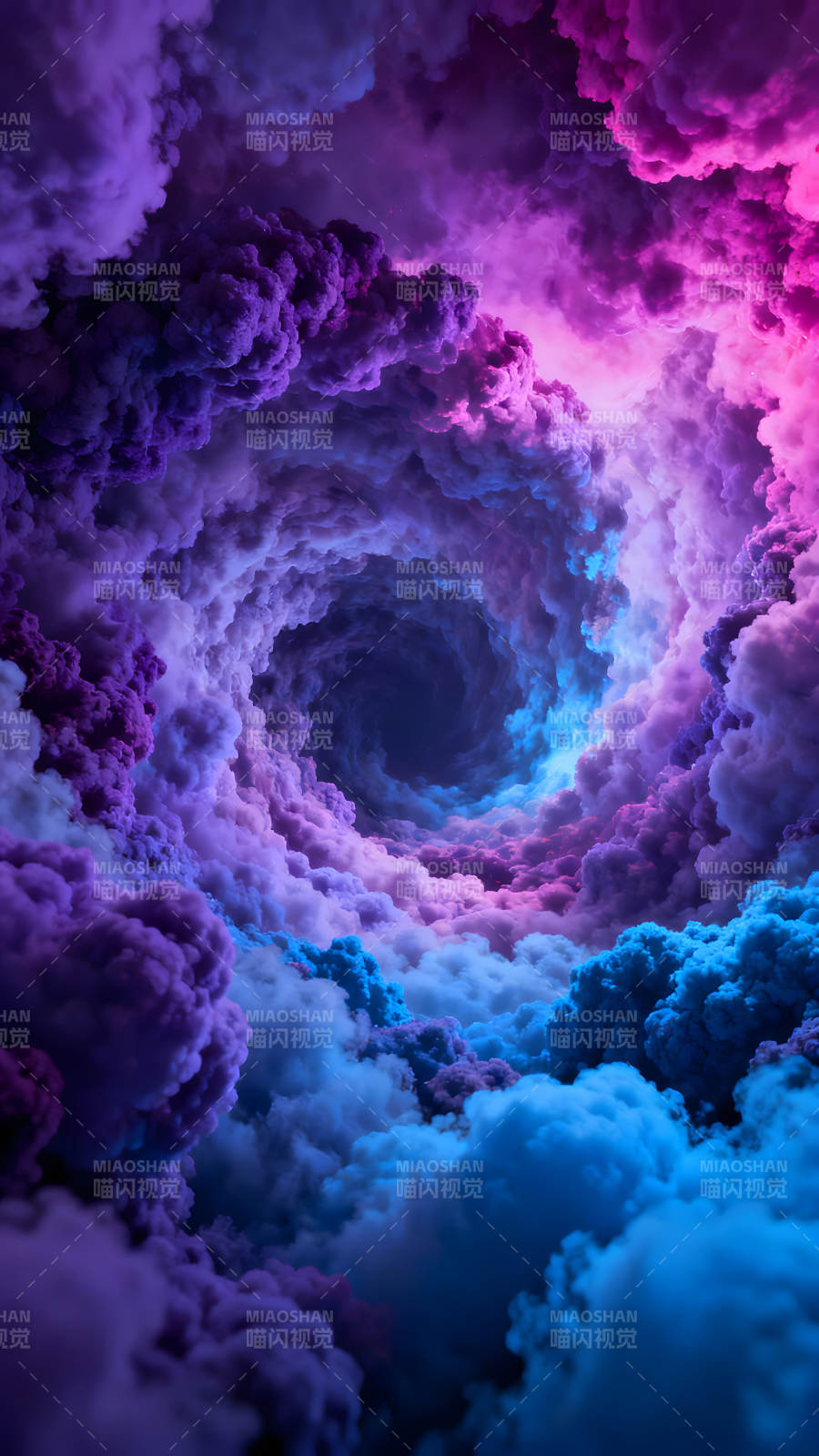 漩涡云海幻境色彩梦幻图片