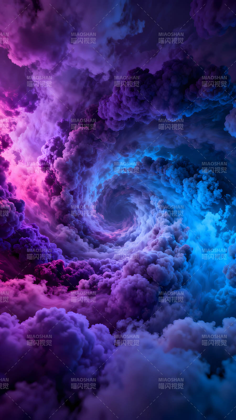 梦幻般的彩色漩涡云图图片